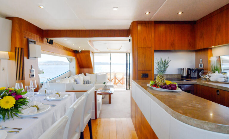 Main Salon Dining And Galley