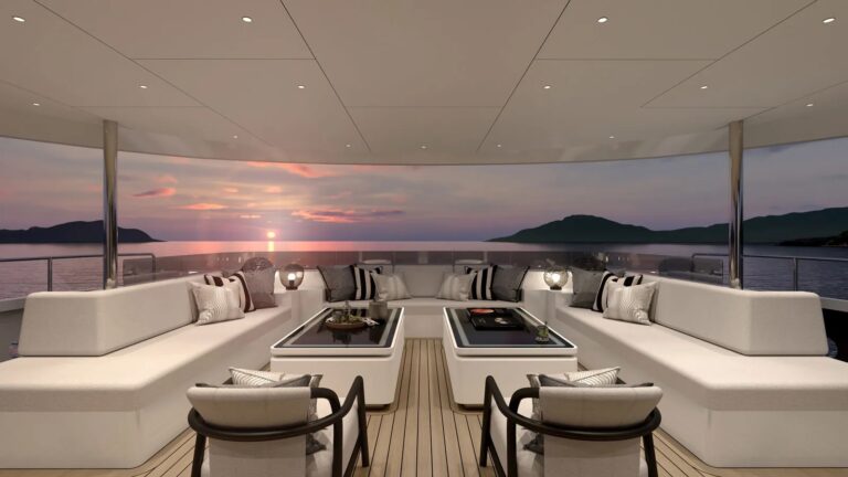 Outdoor Lounge At Sunset