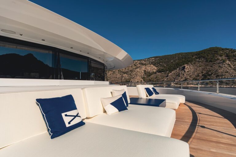 Sun Loungers On Bridge Deck