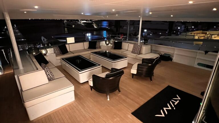 Outdoor Lounge At Night