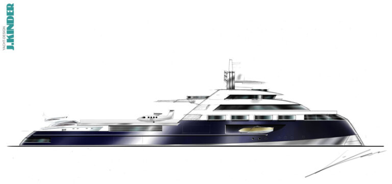 360ft megayacht Family Day by J Kinder Yacht Design