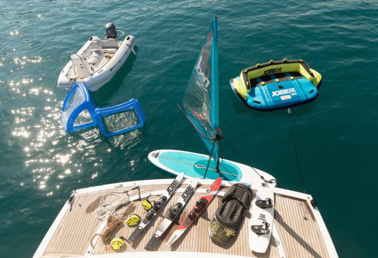 Swim platform and toys