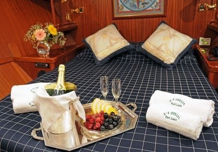 Close Up: Yacht OFELIA's Main Master Cabin Photograph
