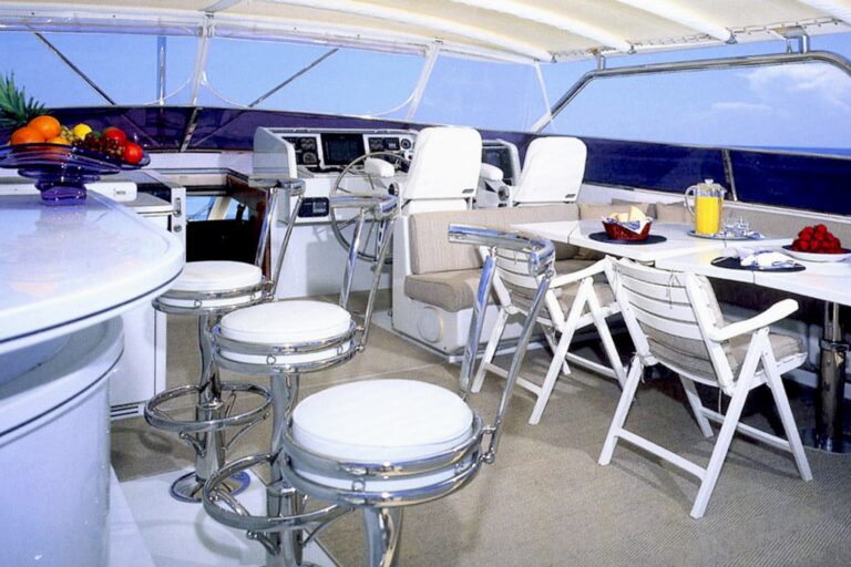 Fly-bridge Aboard Yacht SAVANNAH