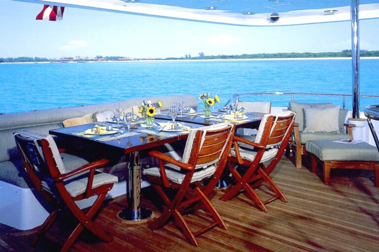 Aft Deck Outdoor Eating/dining On Yacht SAVANNAH