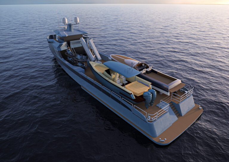 36m Shadow Yacht By Alia Yachts To Project PHI Superyacht By Royal Huisman - Aerial View