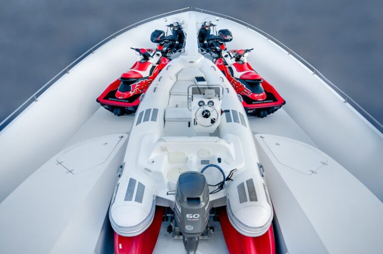Fore Deck Ship's Tenders On Board Yacht ANDIAMO