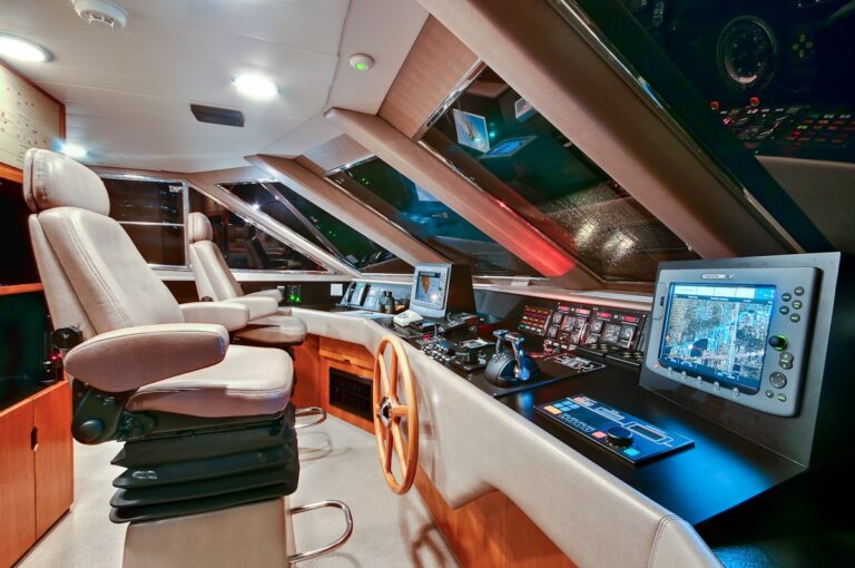 Pilot House Aboard Yacht ANDIAMO