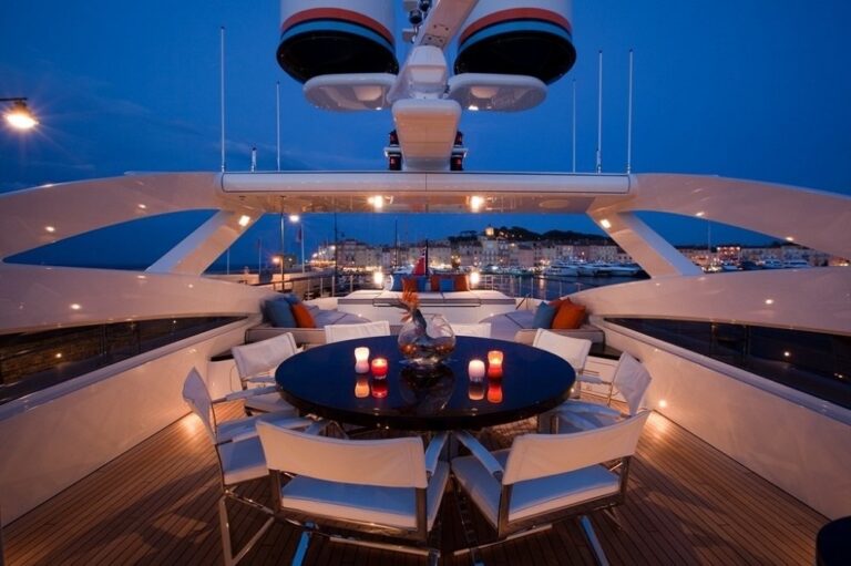 Outdoor Eating/dining On Board Yacht AURELIA
