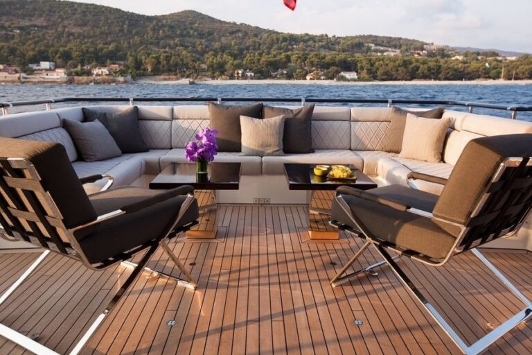 Aft Deck On Board Yacht AURELIA