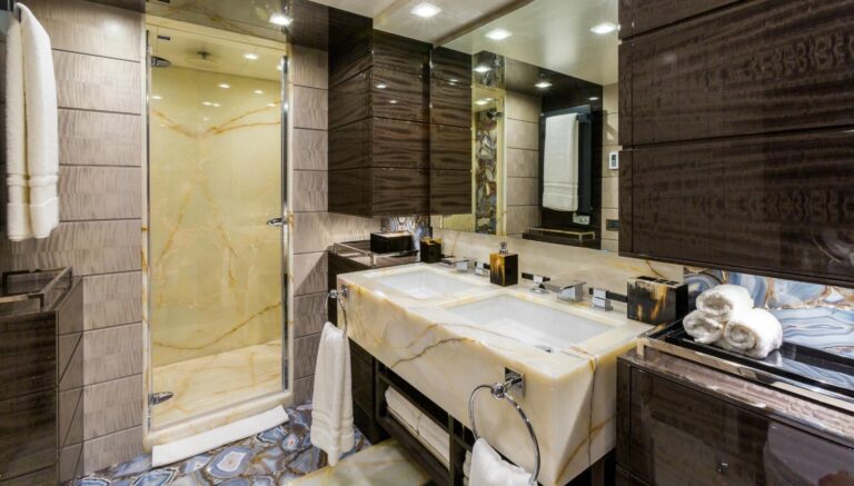 The 37m Yacht EDESIA - His and hers sinks in ensuite