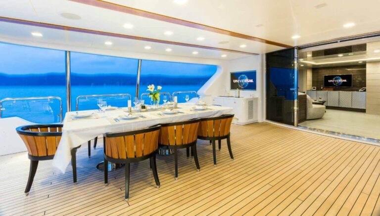 The 37m Yacht EDESIA - Alfresco dining upper deck