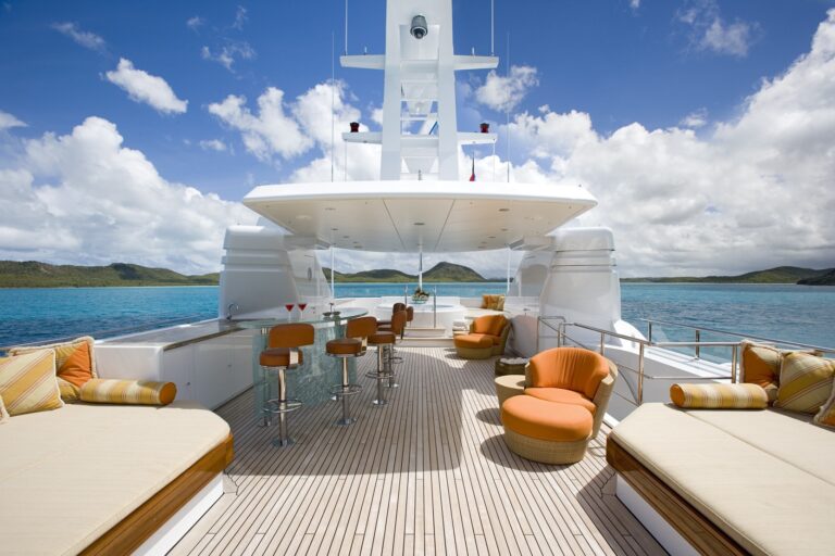 Sun Deck On Board Yacht PERLE BLEUE