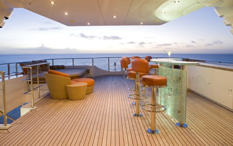 Sun Deck Aboard Yacht PERLE BLEUE