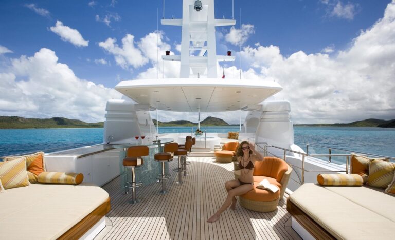 Sun Deck Aft On Yacht PERLE BLEUE