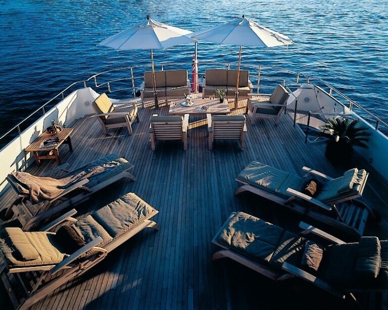 Sunshine Lounging Aboard Yacht LIONSHARE