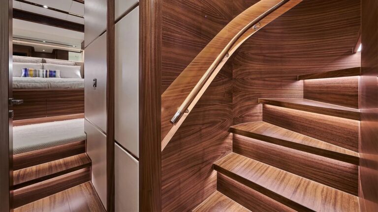 Staircase to lower deck