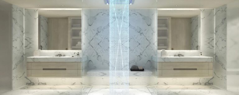 Master ensuite with rain shower