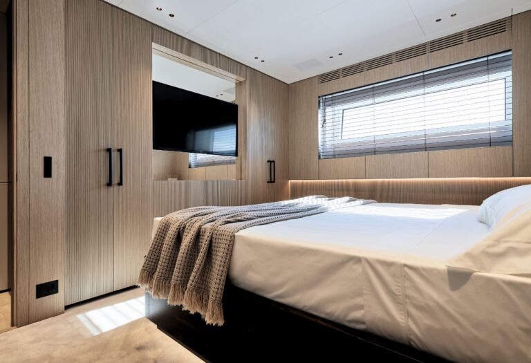 One of four chic guest cabins
