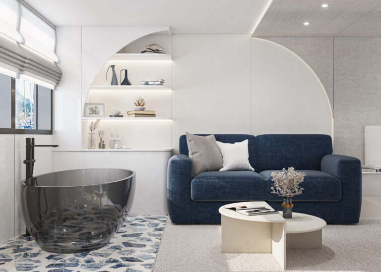 Master Suite With In Room Bathtub