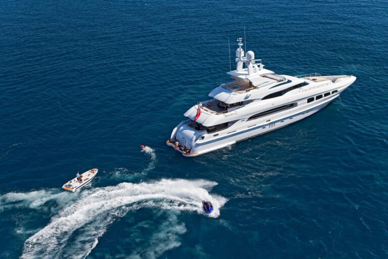 Ship's Tender With Toys On Board Yacht MANIFIQ
