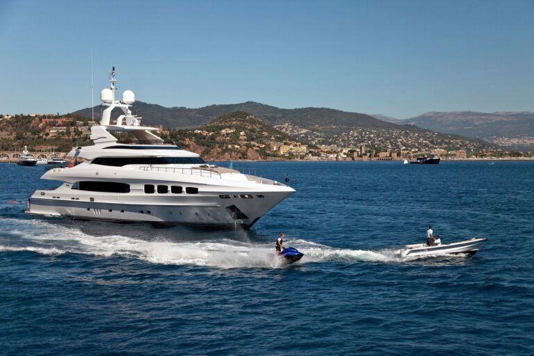 Jetski Skiing Aboard Yacht MANIFIQ in the Mediterranean