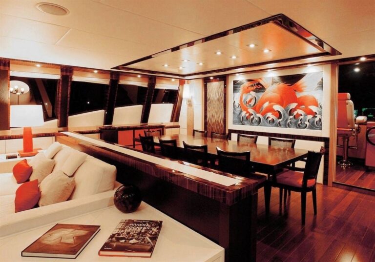 Saloon With Eating/dining Aboard Yacht DRAGON