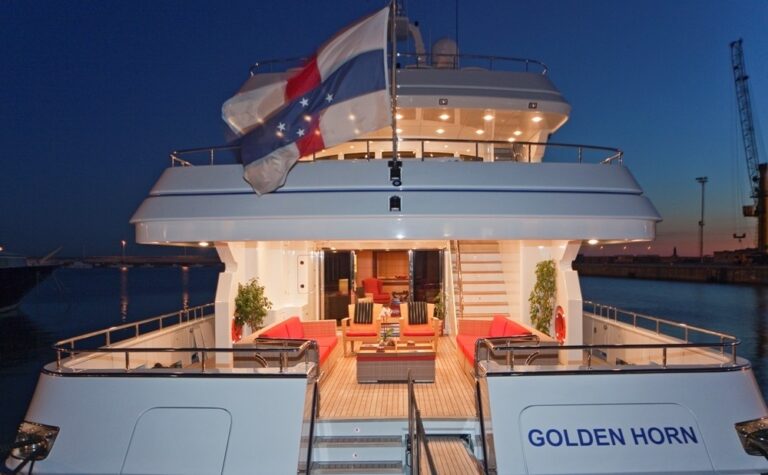 Aspect Of Aft Deck On Board Yacht GOLDEN HORN