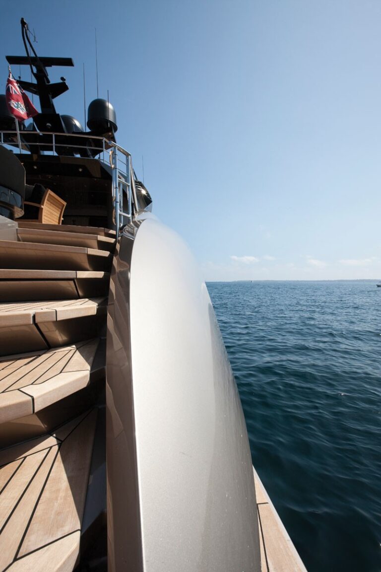 Profile Close Up On Board Yacht GRIFFIN