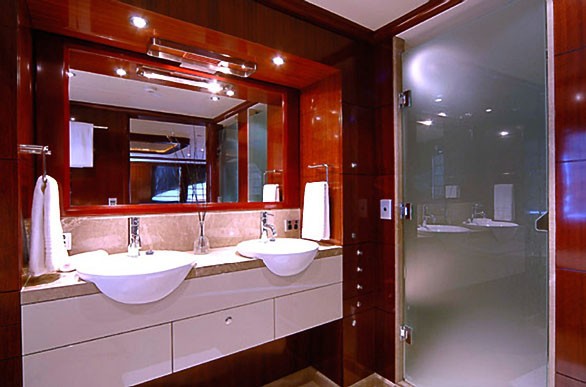 Main Master Showering On Yacht SEAFARIS