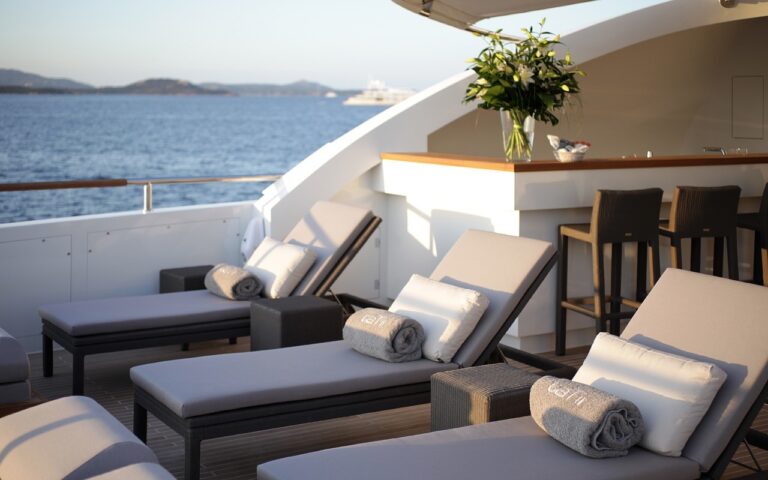 Sunshine Lounging On Board Yacht TATII