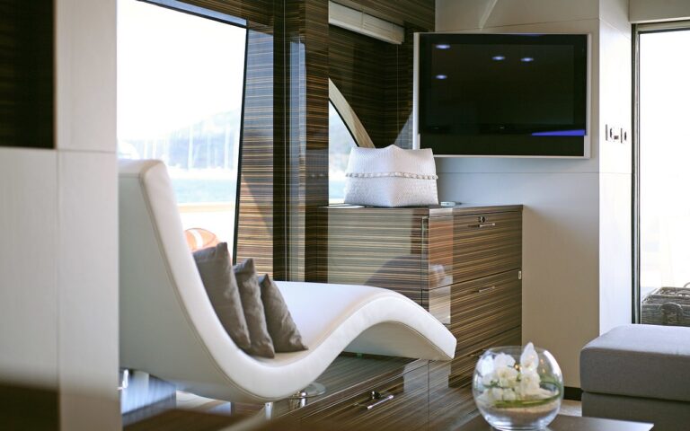 Lounger: Yacht TATII's Saloon Pictured