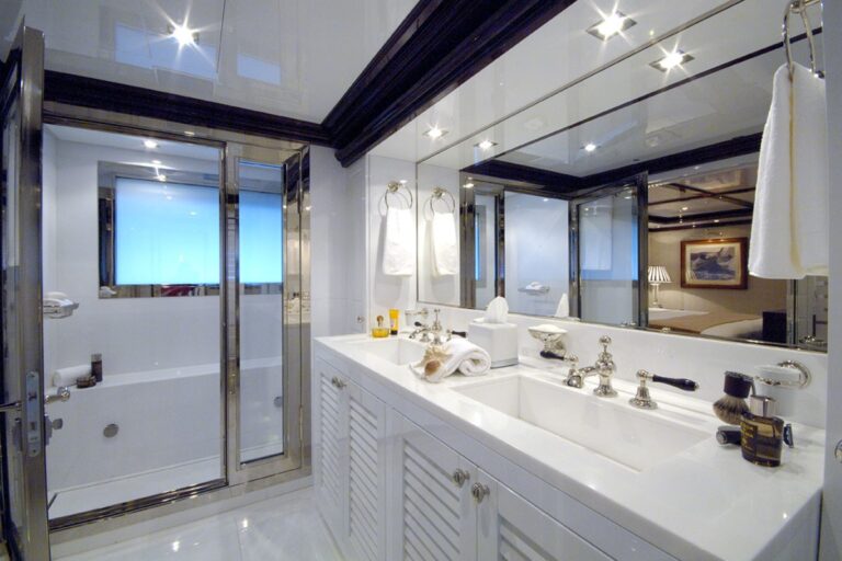 Main Master Bath Aboard Yacht OXYGEN