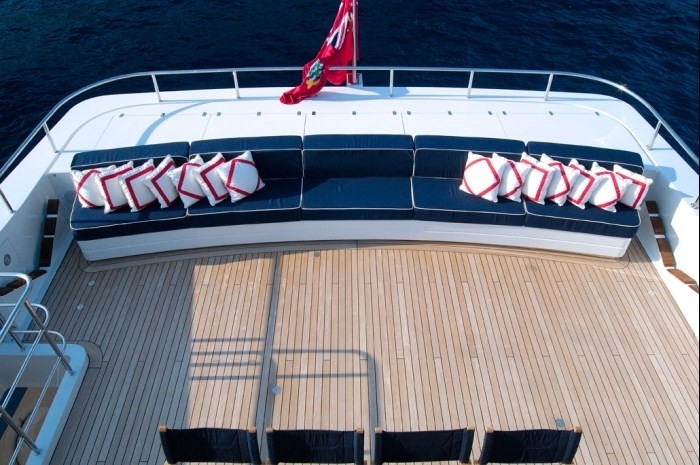Bridgedeck Deck Sitting Aboard Yacht OXYGEN