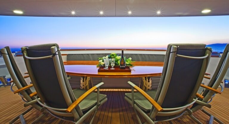 Premier Aft Deck Aboard Yacht AXANTHA II