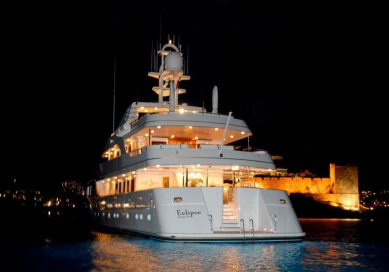 Evening On Board Yacht ECLIPSE