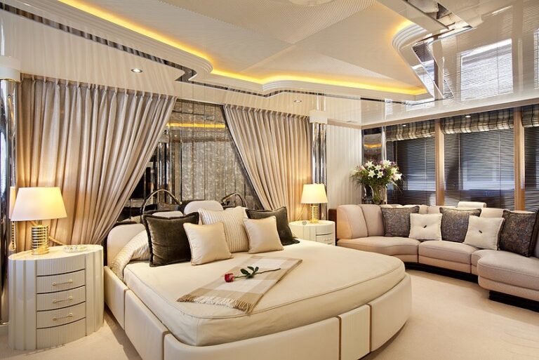 Main Master Cabin On Board Yacht ECLIPSE