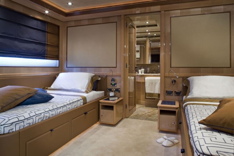 Profile: Yacht SOFICO's Twin Bed Cabin Pictured