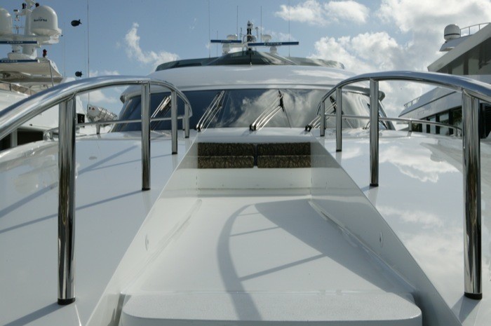 Fore Deck Sitting On Board Yacht WORLD IS NOT ENOUGH
