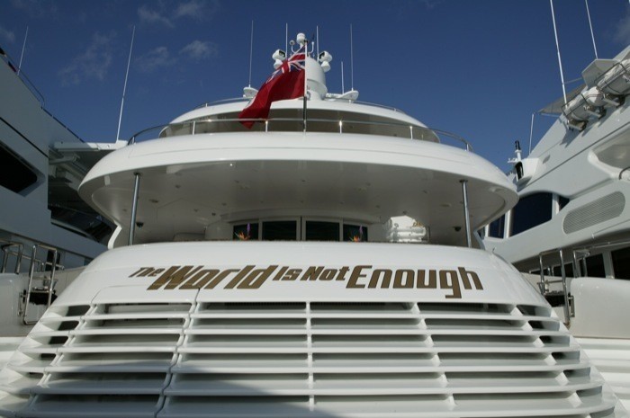 Aft On Yacht WORLD IS NOT ENOUGH