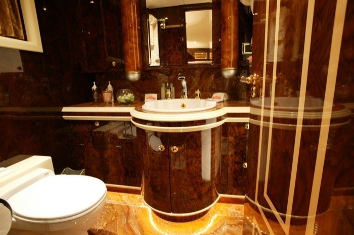 Daytime Toilet On Board Yacht WORLD IS NOT ENOUGH