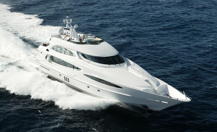 From Above Aspect: Yacht WORLD IS NOT ENOUGH's Cruising Pictured