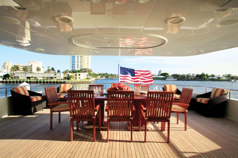 External Eating/dining Furniture On Board Yacht AT LAST