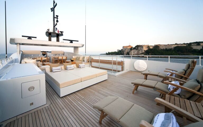 Deck Lounging Aboard Yacht FAN TOO