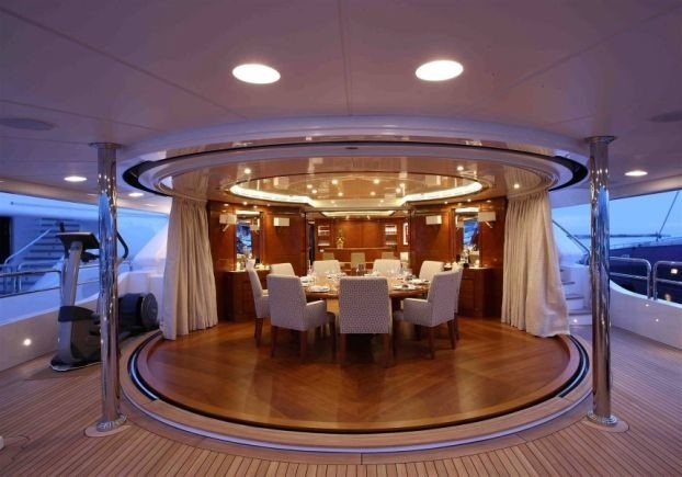 Diner Viewing In On Yacht HARMONY III