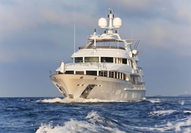 Ship's Bow Aboard Yacht HARMONY III