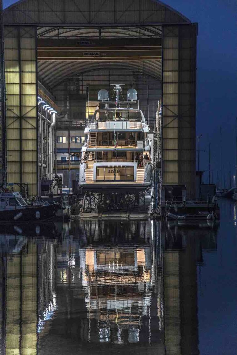 44m Yacht INK Emerges From The Shed