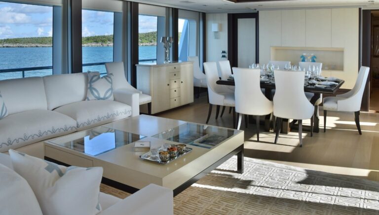saloon and dining area