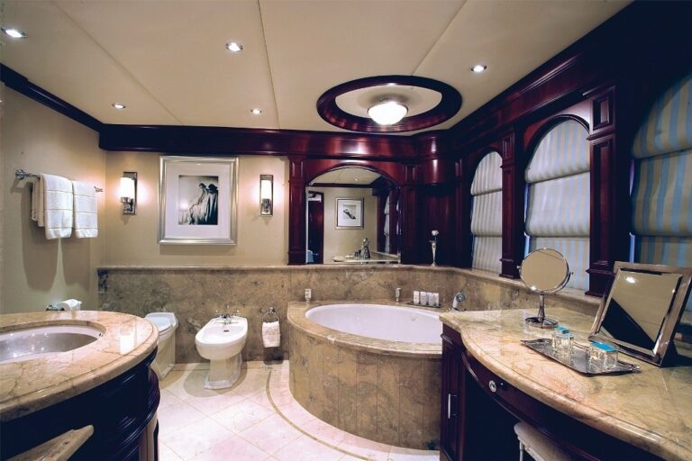 Main Master Bath On Board Yacht CARPE DIEM II