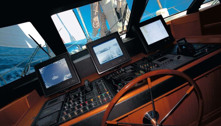 Bridgedeck Instrumentation Aboard Yacht HERITAGE